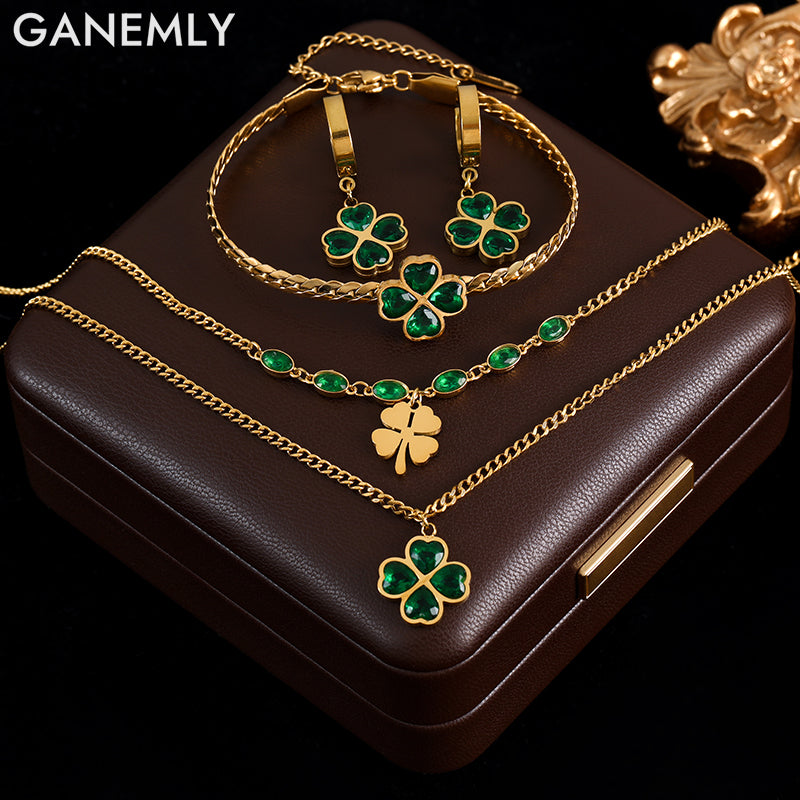 Clover Crystal Jewelry Set