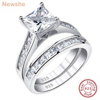 Sterling Silver Zircon Ring Set