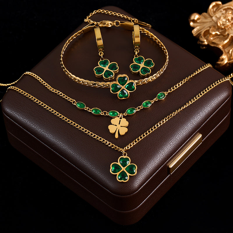 Clover Crystal Jewelry Set