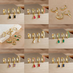 Stainless Steel Hoop Earrings Set