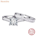 Sterling Silver Zircon Ring Set
