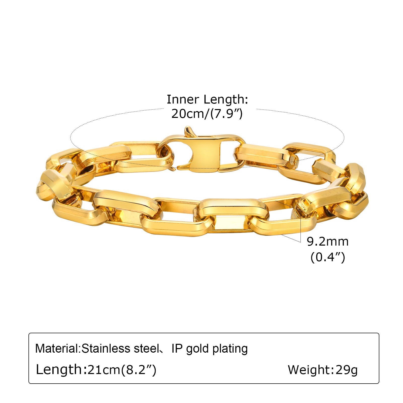 Stainless Steel Chain Bracelet for Men