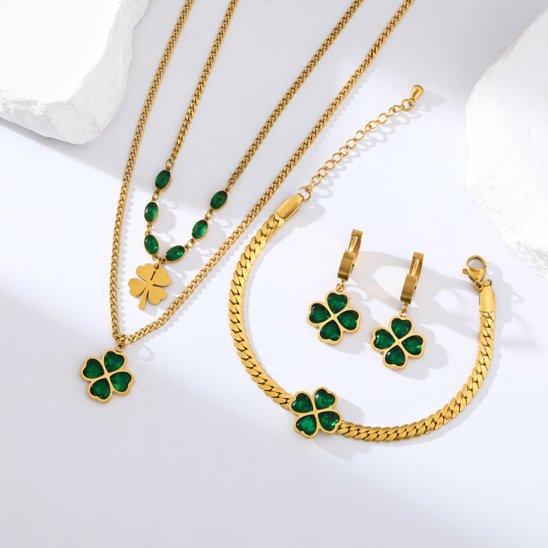 Clover Crystal Jewelry Set