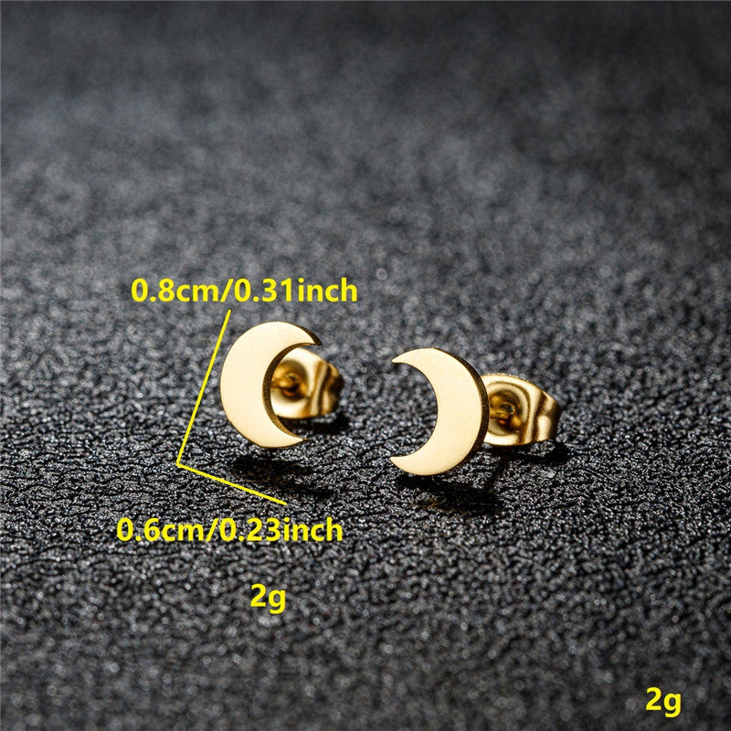 Stainless Steel Stud Earrings Set