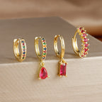 Stainless Steel Hoop Earrings Set
