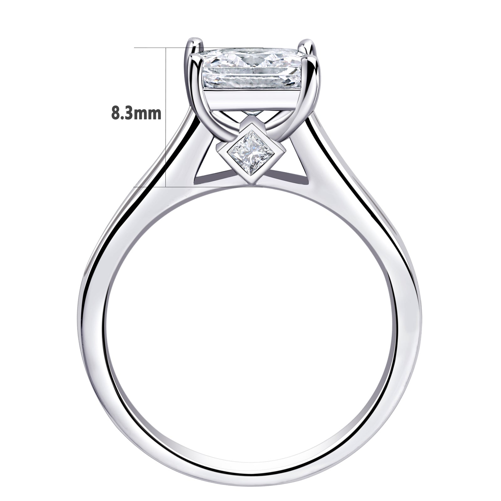 Sterling Silver Zircon Ring Set