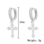 Crystal Cross Earrings