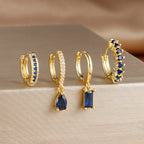 Stainless Steel Hoop Earrings Set